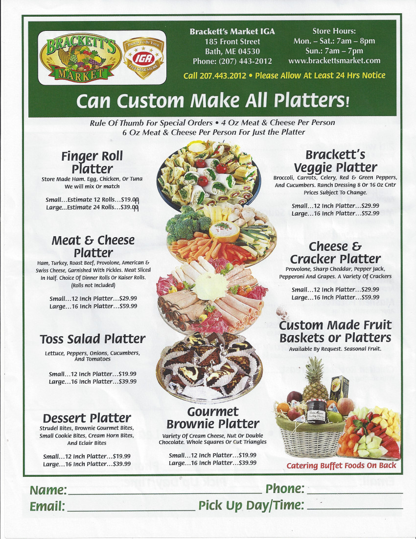 Platter & Homestyle Buffet Brackett's Market