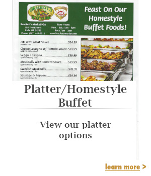 Platter & Homestyle buffet