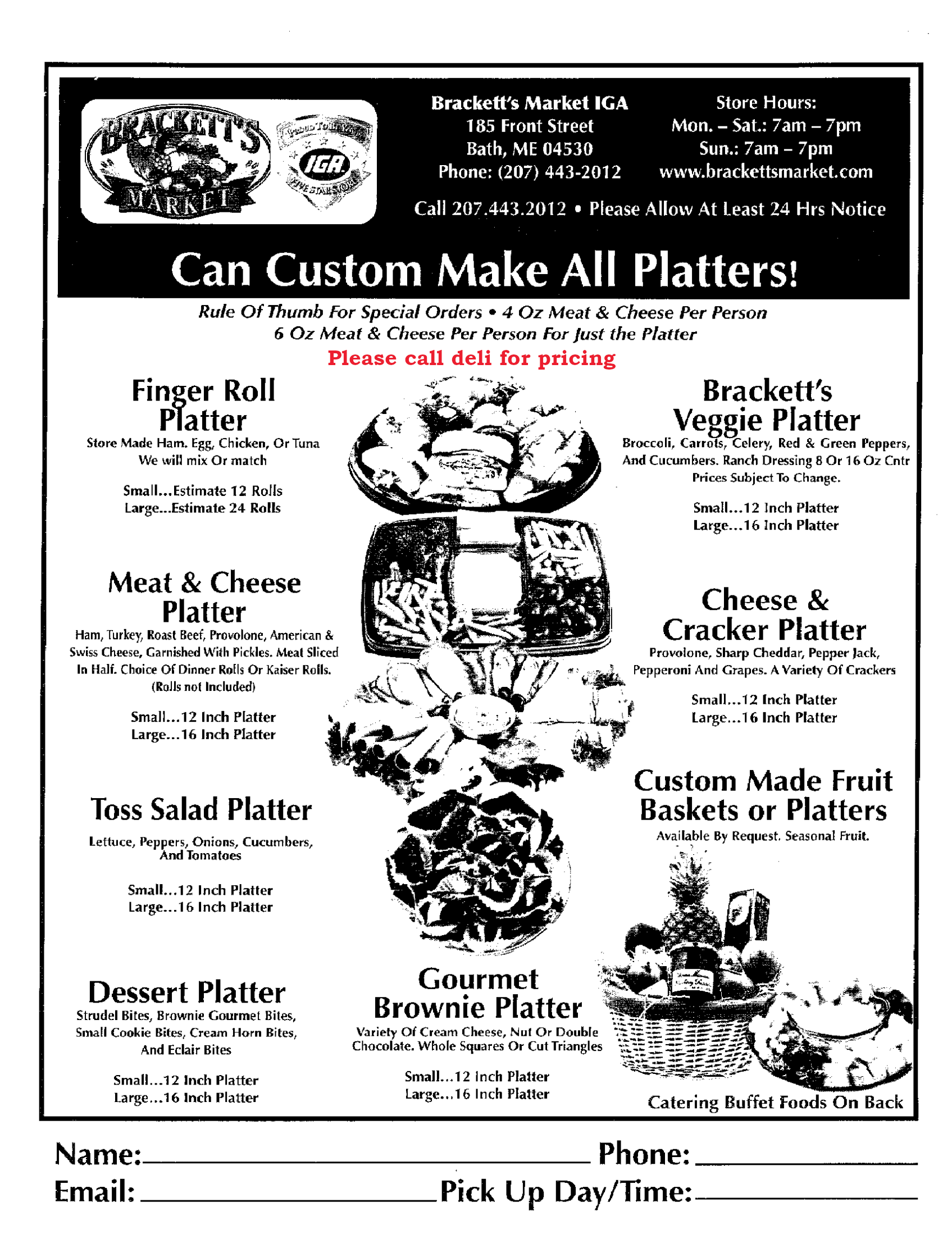 Platter & Homestyle Buffet Brackett's Market